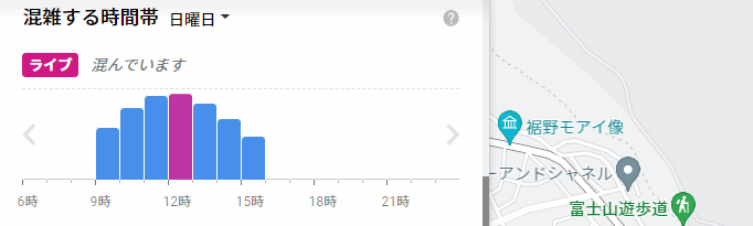 富士サファリパークの混雑状況をGoogle mapで確認する