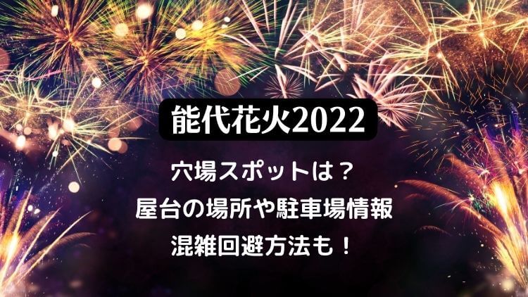 能代花火2022の穴場スポットは？屋台や駐車場情報・混雑回避方法も！