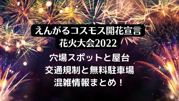 えんがるコスモス開花宣言花火大会2022の日程は？屋台と穴場スポット無料駐車場も紹介！
