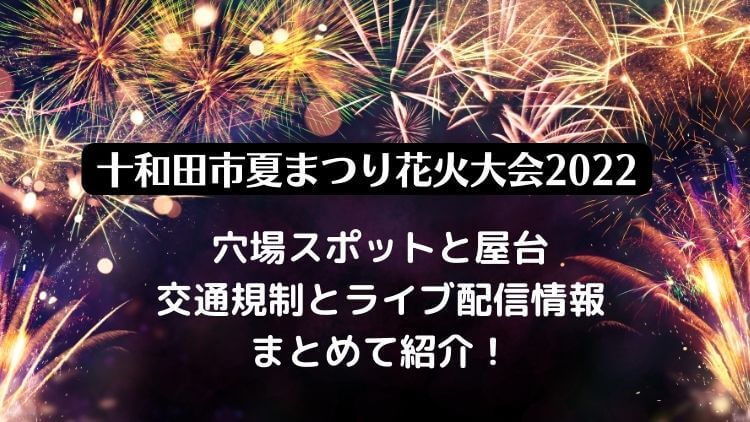 十和田市夏まつり花火大会2022の日程は？穴場スポットと屋台・交通規制とライブ配信情報も！