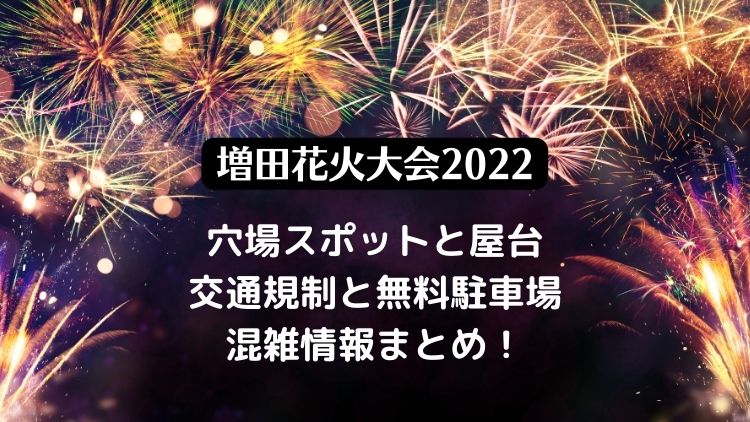 増田の花火2022の穴場スポットと屋台・無料駐車場と混雑情報を紹介！
