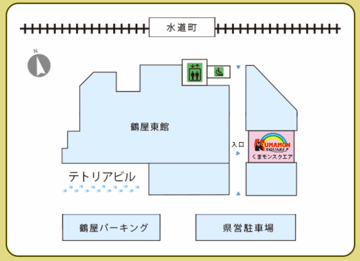 くまモンスクエアの駐車場