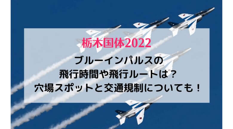 栃木国体のブルーインパルスの時間や飛行ルートは？穴場スポットと交通規制について