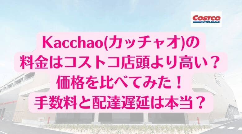 Kacchao(カッチャオ)の料金はコストコ店頭より高い？価格を比べてみた！手数料と配達遅延は本当かレポ