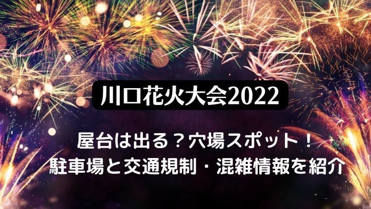 川口花火大会2022に屋台は出る？日程と穴場スポット！駐車場と交通規制・混雑情報を紹介
