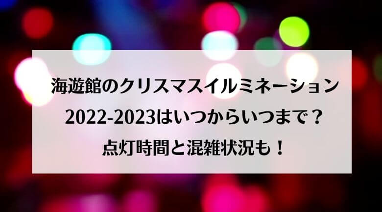 海遊館のクリスマスイルミネーション2022はいつからいつまで？点灯時間と混雑状況も！