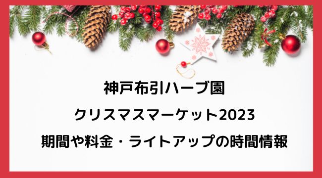 神戸布引ハーブ園クリスマスマーケット2023の混雑状況は？イルミネーション時間や見どころも！