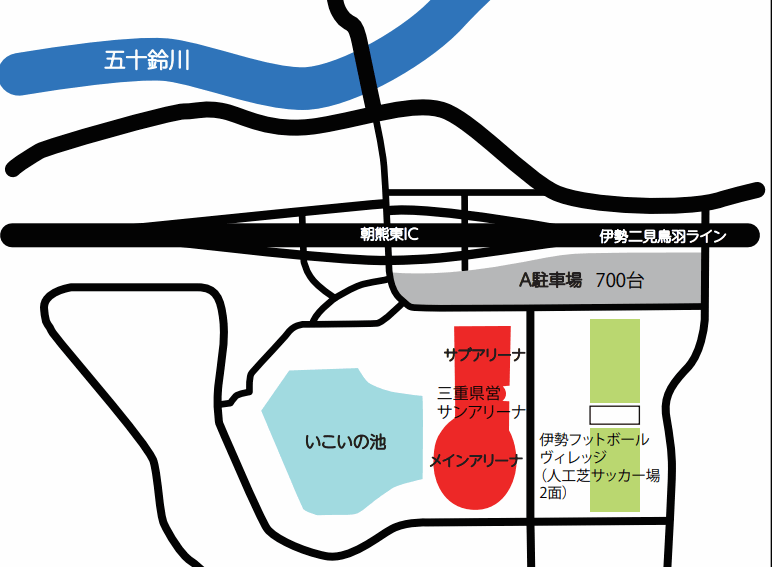 三重県営サンアリーナ公式駐車場の場所と入り口は？