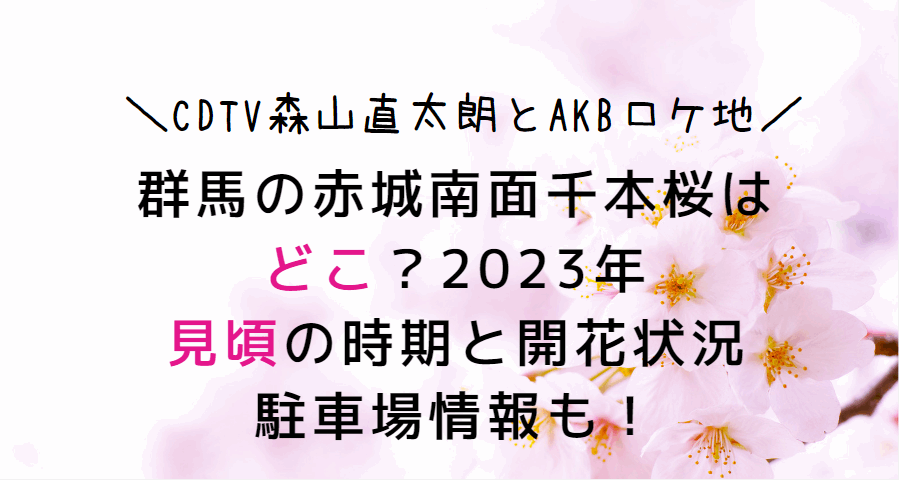 CDTVライブライブ30周年SP森山直太朗とAKBが歌唱したロケ地は群馬県のどこ？